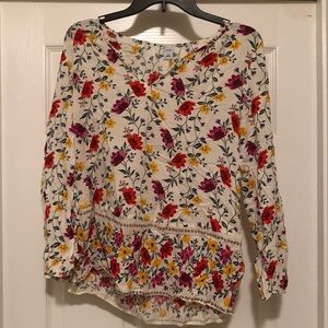 White flowery top from Old Navy